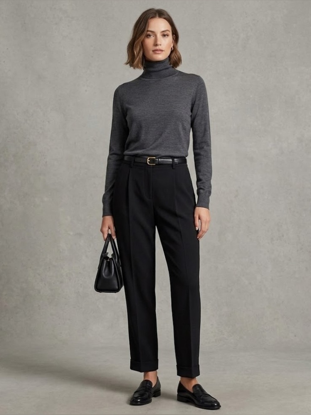 RED Valentino Wool Blend Black Tailored Trousers
